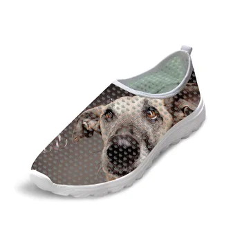 Spor ayakkabılar 3D Greyhound köpek desen baskı sapatilhas mulher Örgü koşu ayakkabıları calzado mujer 2021 casual kadın moda daireler