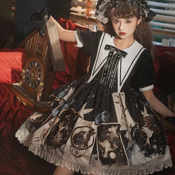 Kadın Kawaii Lolita Hizmetçi Dresslolita Japon Op Kostüm Gevşek Yeni Çiçek Prenses Orijinal Elbise Sıcak Noel