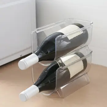 Sergileme rafı Kapmak kolay Plastik Şarap Tutucu Şişeleri Temizle sergileme rafı Ev Depolama Tutucular