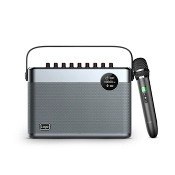 Shıdu 60W Ev HiFi Ses Hoparlör DSP Ses Efekti Kablosuz Mikrofon taşınabilir bluetooth'lu hoparlör için Parti / Karaoke