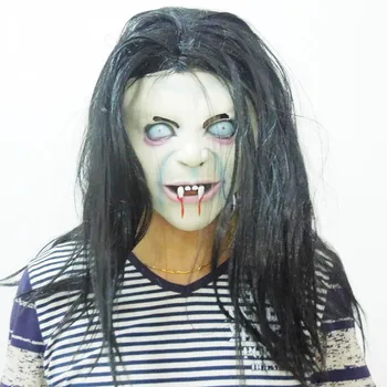 Yeni Lateks hood tricky Fetiş Maske Cadılar Bayramı Korkunç Kostüm Zombi Hayalet walking dead lateks maske Karnaval Maskeli parti Cosplay