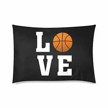 Serin Aşk Basketbol Yastık Kılıfı-Fermuarlı Yastık Kılıfı, Yastık Koruyucu Kapak Kılıfları, Basketbol Hayranları için Harika Bir Hediye - 20x30
