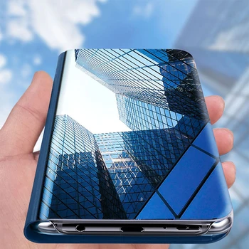 Akıllı Ayna Flip Deri Kılıf A70 A40 Mobil Kitap Kapak için Galaxy A50 samsung kılıfı A30 A20 A20E A10 A10E Kılıf Coque