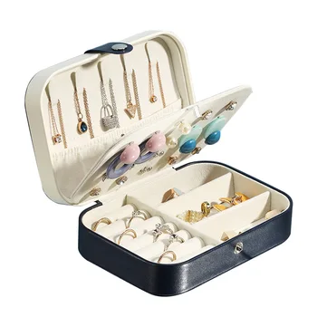 Taşınabilir küçük mücevher Kutusu Flip Tabut Mücevher Kutusu Yüzük Kulak Çıtçıt Kolye saklama kutusu doğum günü hediyesi Damızlık Ekran Mücevher Kutusu