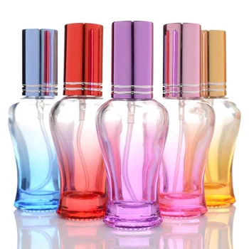 10ml Boş Cam Parfüm Şişesi Taşınabilir Seyahat Parfüm Şişesi Sprey Şişesi Parlak Renkler Kapaklı F20172725
