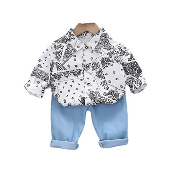 Yeni Bahar Sonbahar Moda Bebek Erkek Kız Elbise Takım Elbise Çocuk Pamuk Ceket Pantolon 2 adet / takım Toddler Rahat Kostüm Çocuklar Eşofman