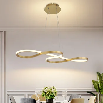 Minimalist kolye ışık Mutfak Modern yemek Odası Ofis Asılı Avize Altın Loft dekoratif Led Tavan Lambası 220V