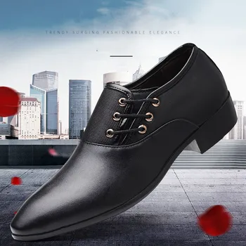 Loafer'lar Erkek Deri Elbise Ayakkabı Marka Kuaför Resmi Ayakkabı Erkekler Ofis klasik ayakkabı Erkekler Zarif Büyük Boy Sepatu Üzerinde Kayma Pria