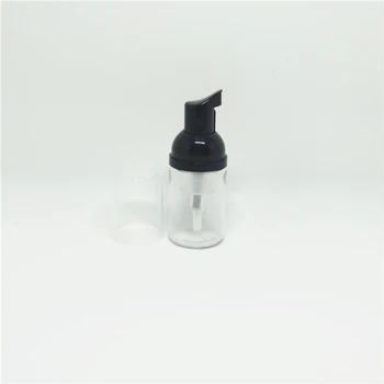 100 adet 30ml Yüz Temizleyici creamTravel Boyutu Şeffaf Sabunluk en ucuz köpük şişesi siyah köpük tampon doldurulabilir