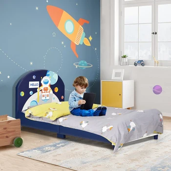 Başlık ve Ayaklı Çocuk Döşemeli platform yatağı Yatak Odası yatak şiltesi Mobilya