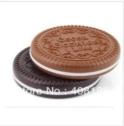 100 adet Kompakt Ayna Sevimli çikolatalı kurabiye kalıbı Taşınabilir makyaj aynası Tarak-DHL ücretsiz kargo