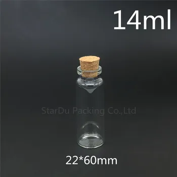 Ücretsiz Kargo 1000 adet 14 ml Küçük Sevimli Mini Mantar Tıpa Cam Şişeler Şişeler Kavanoz Konteynerler 14cc Küçük Dileğiyle mantarlı şişe