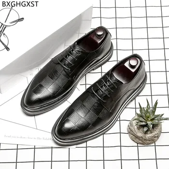 Kahverengi Erkek Elbise Ayakkabı Siyah Erkekler Düğün Ayakkabı Lüks Marka Oxford Ayakkabı Erkekler için 2022 Chaussure Homme Zapatos De Hombre Sapato