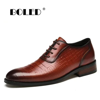 Doğal Deri erkek ayakkabısı Konfor Dantel-Up Kaliteli Elbise Ayakkabı Flats Açık Yumuşak Kaymaz Iş Ofis Oxfords Ayakkabı Erkekler