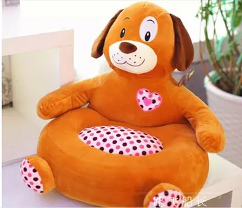 yaratıcı çocuk kanepe oyuncak güzel peluş karikatür köpek kanepe oyuncak doğum günü hediyesi yaklaşık 50x45x15 cm turuncu