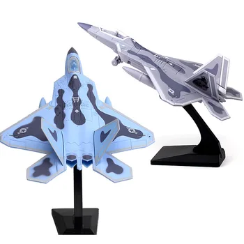 F22 Çapraz sınır oyuncak modeli alaşım savaş uçağı havacılık askeri uçak modeli süsler oyuncak hediyeler ile ses ve ışık