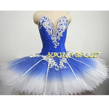 Mavi Kuş Tutu Profesyonel Bale Tutuş, uyku Güzellik Gözleme Bale Elbise Kadın Kızlar Klasik Bale Sahne Kostüm