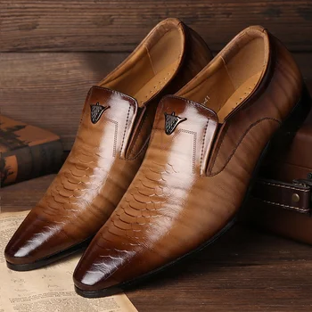 Erkek Elbise Ayakkabı Retro Ayakkabı Rahat Rahat Sivri Burun Kaymaz Ayakkabı Oxford Ayakkabı Erkekler Düğün Ayakkabı Zapatos De Hombre