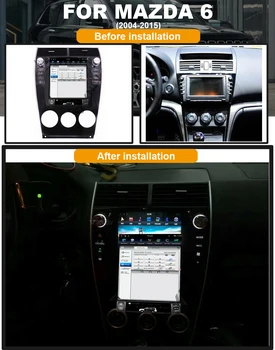 Android dikey ekran araba multimedya DVD oynatıcı-Mazda 6 / Mazda6 2004-2015 otomobil radyosu oynatıcı desteği carplay GPS navigasyon