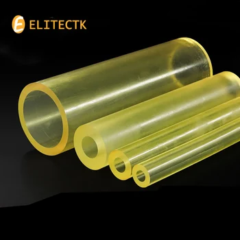 500mm Sarı Poliüretan İçi Boş Çubuk İnşaat Makineleri PU plastik çubuk iç delik Diyafram 8 10 12mm /çap 18~120mm
