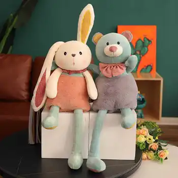 65/70cm Uzun El Dolması Hayvan peluş oyuncak Ayı Tavşan Yatıştırıcı Oyuncak Yumuşak İzlenebilir Peluş Bebek Çocuklar Yetişkinler için Yeni Yıl Hediyeleri