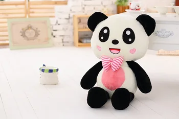 yaklaşık 60 cm güzel dev panda peluş oyuncak yumuşak atın yastık Noel hediyesi s2837
